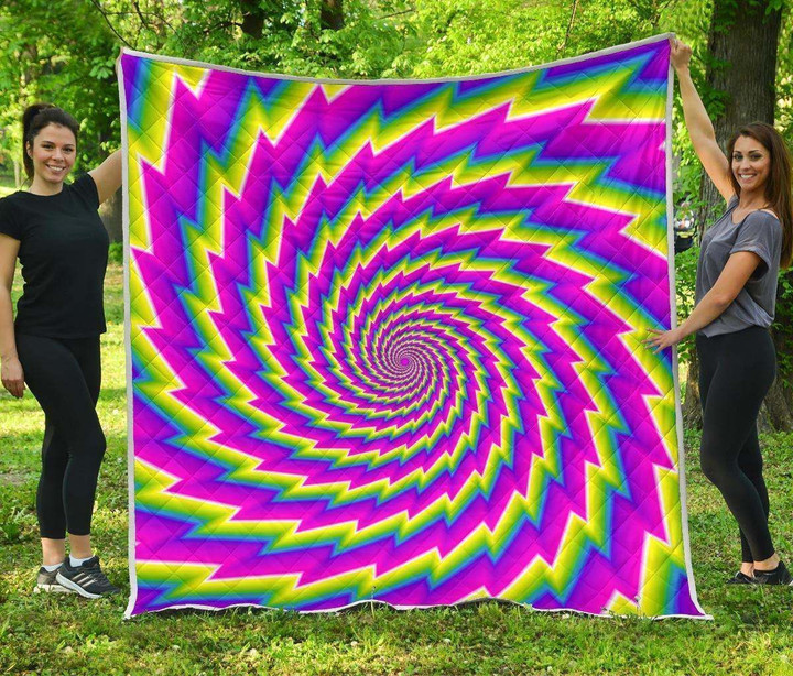 Abstract Twisted Moving Optical Illusion Hur Quilt