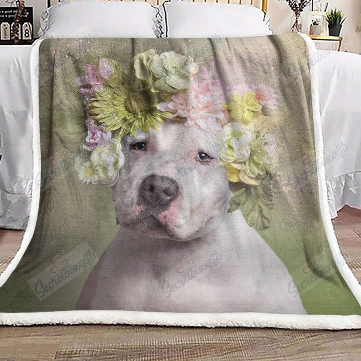 Pitbull Flower Xa2901541Cl Fleece Blanket