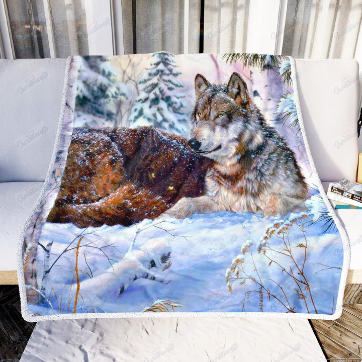 Alaskan Tundra Wolf Ni1501040Yd Fleece Blanket