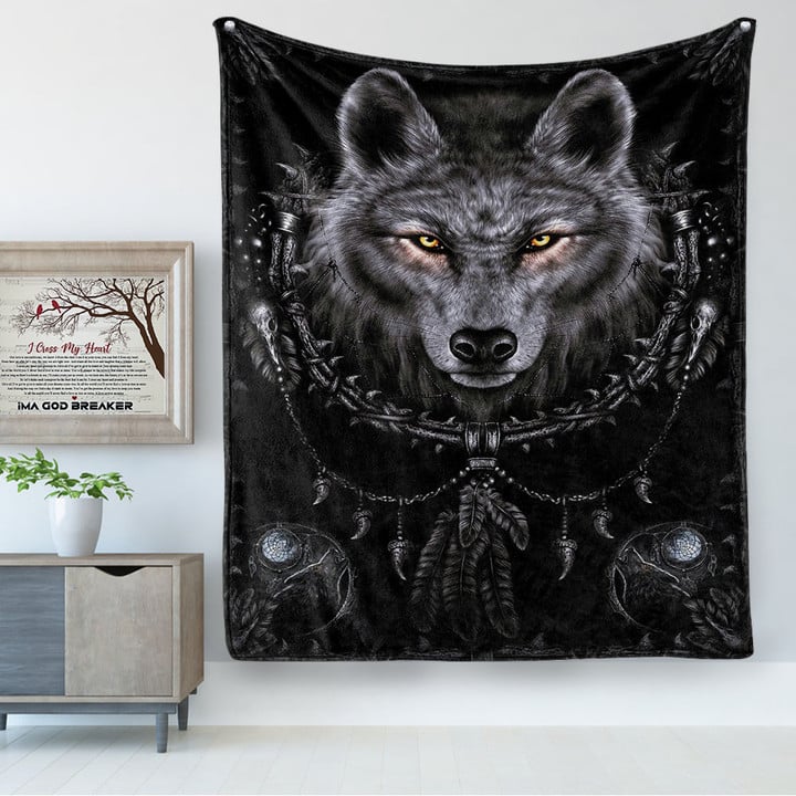 Wolf Yu0501177Cl Fleece Blanket