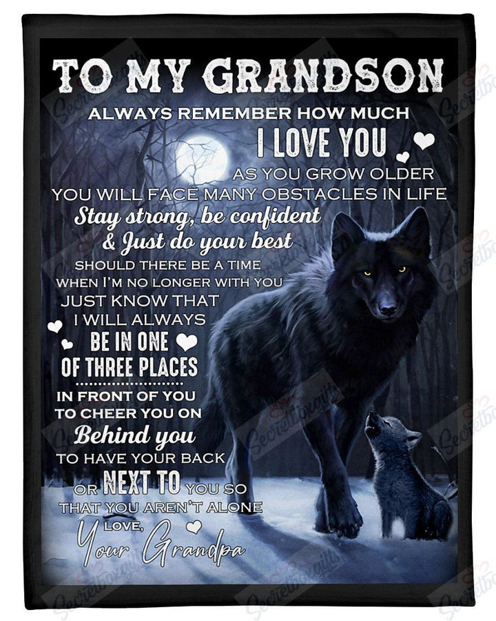 Grandson Wolf Remember How Much I Love You Th2512654Cl Fleece Blanket