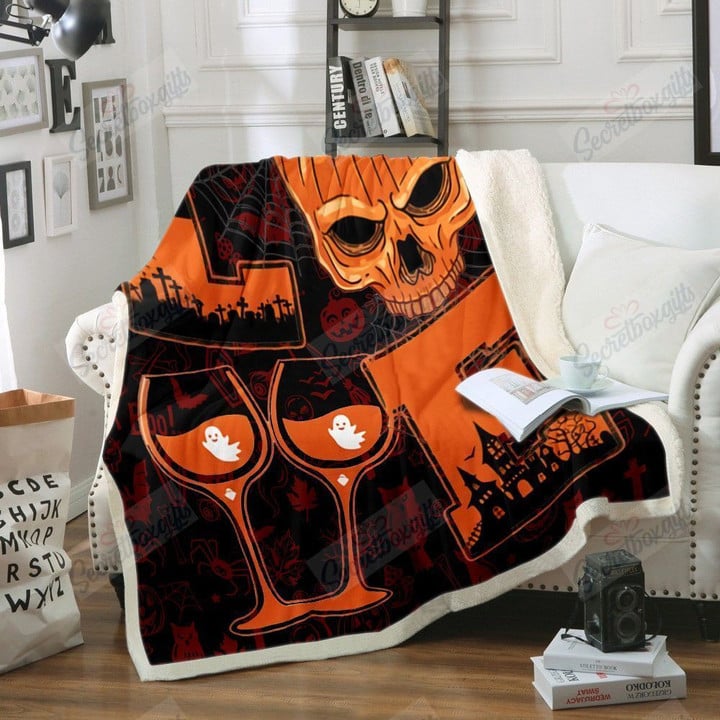 Skull Love Halloween Gs-Dd1708Qv Fleece Blanket