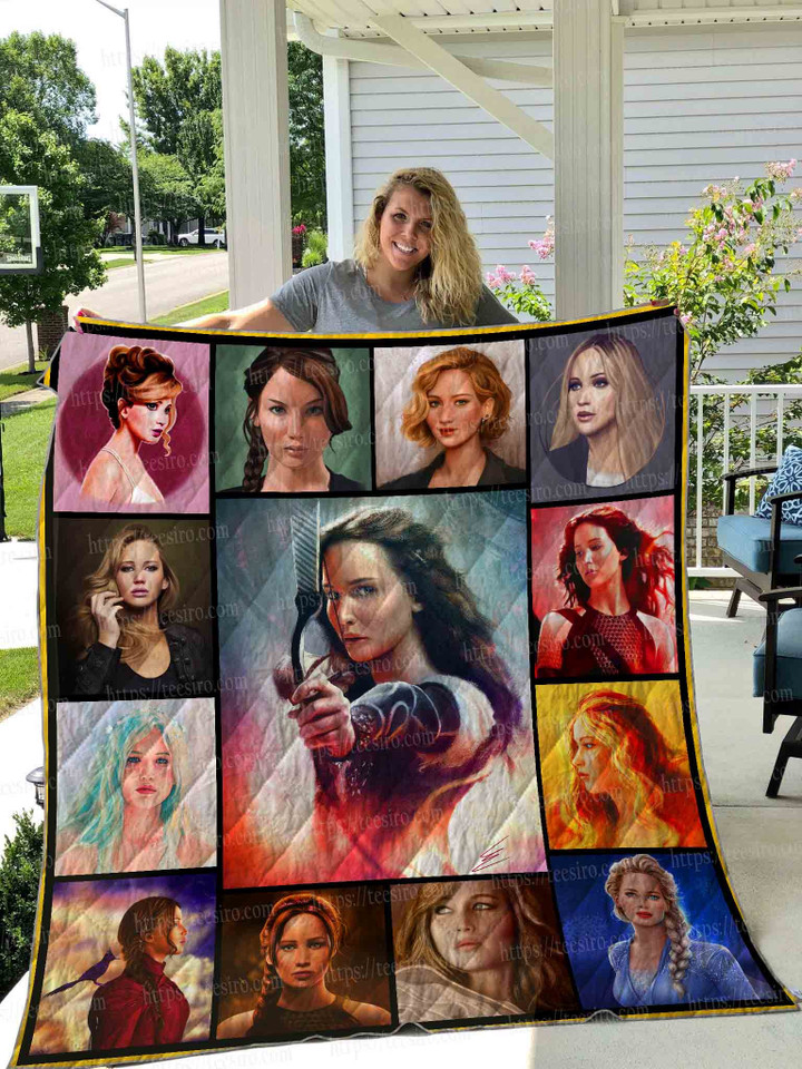 Jennifer Lawrence Quilt Blanket 01