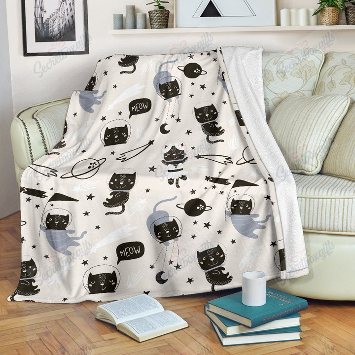 Space Cats 1 Gs-Cl-Nt1411 Fleece Blanket