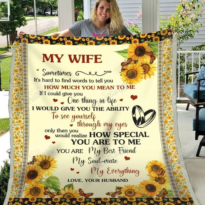 Wife You Are My Best Friend My Soul Mate My Everything Gs-Cl-Dt3103 Fleece Blanket