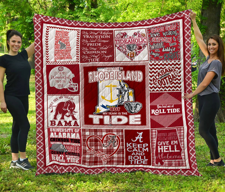 Alabama Crimson Tide Rhode Island Quilt Blanket Ha1910 Fan Made