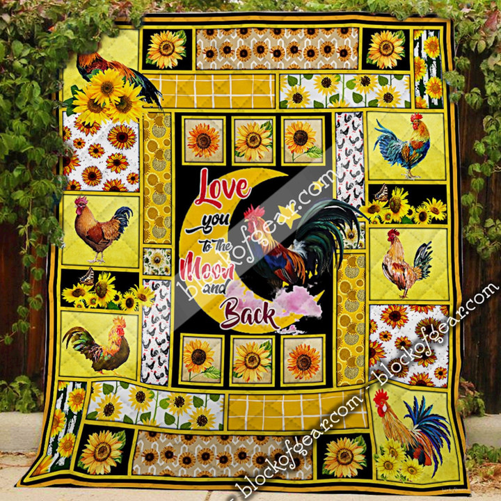 Rooster And Sunflower Quilt Dtt1615