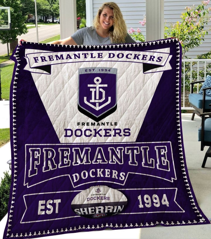 Fremantle Dockers Quilt Blanket Ha1910 Fan Made