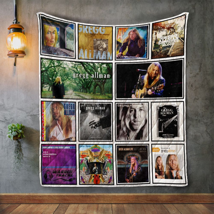 Gregg Allman Album Covers Quilt Blanket