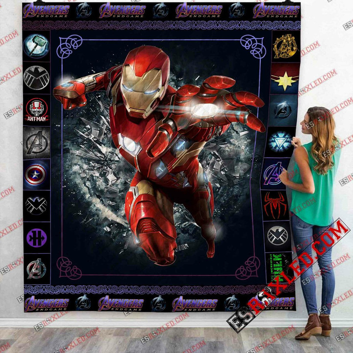 Iron Man Marvel Infinity War End Game 3D Customized Quilt Blanket Design By Exrain.Com