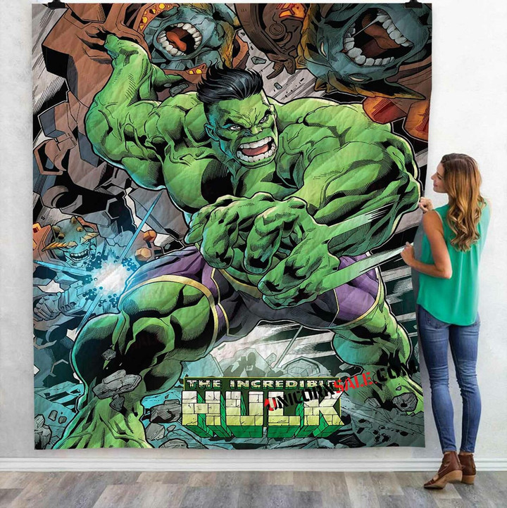 Cartoon Movies The Incredible Hulk D 3D Customized Personalized Quilt Blanket