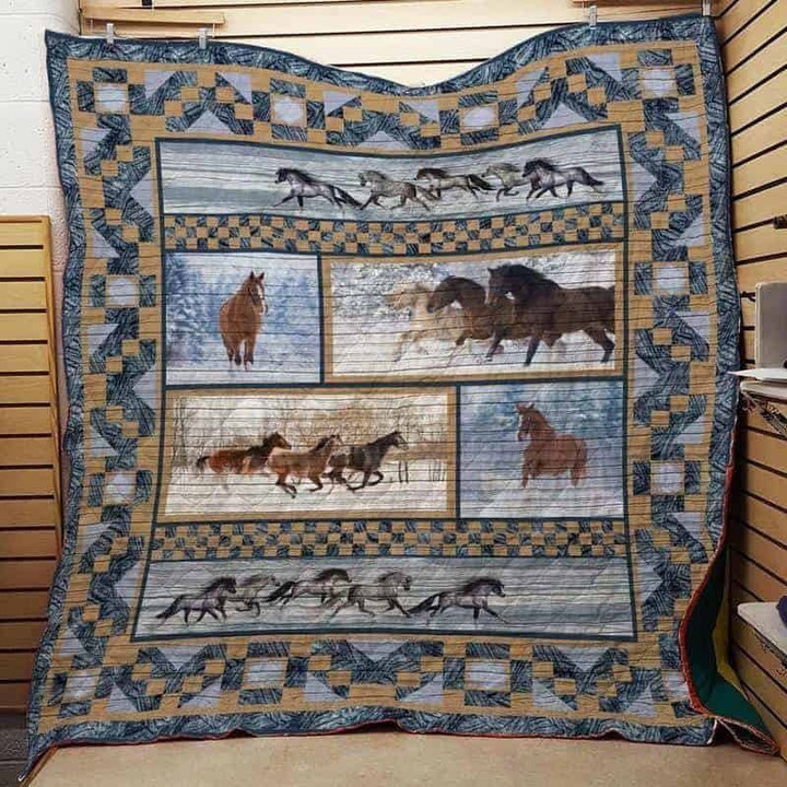 Horse Cla1610183Q Quilt Blanket