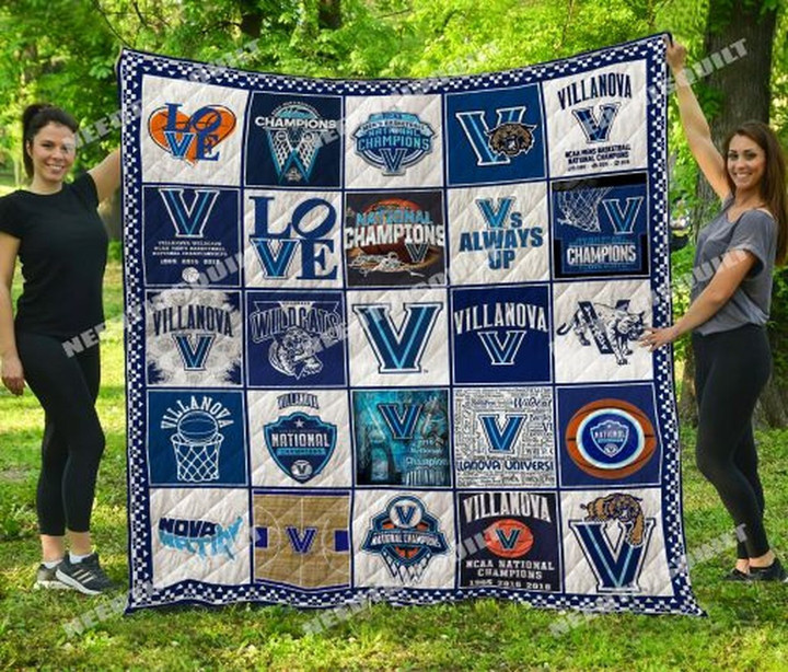 Ncaa Villanova Wildcats 3D Customized Personalized Quilt Blanket #1236 Design By Exrain.Com