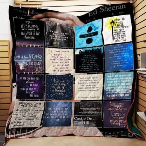 Ed Sheeran Lyrics Quilt Blanket On Sale