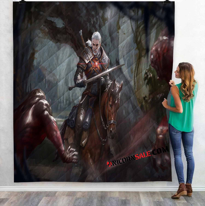 Anime The Witcher N 3D Customized Personalized Quilt Blanket