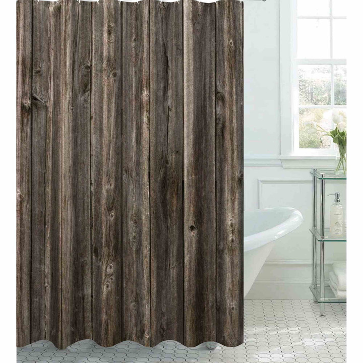 Barn Door Style  Home Decor   Bathroom Shower Curtain Waterproof Size Options