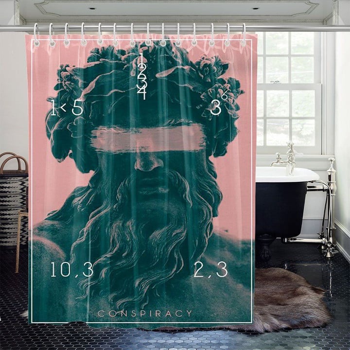 Escultura Griega Wallpaper Shower Curtains Vibrant Color High Quality Unique For Good Vibes Home Decor