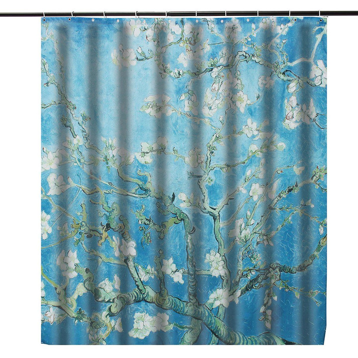Hand Painted Pear Flower 3D Printed Shower Curtain Home Decor Gift