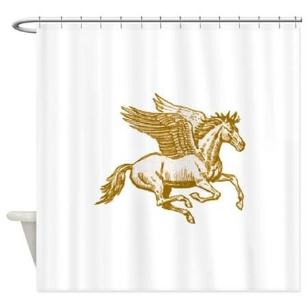 Pegasus - Son Of The Geek God Of The Sea 3D Printed Shower Curtain