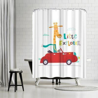 Little Explorer Single 3D Printed Shower Curtain Home Decor Gift