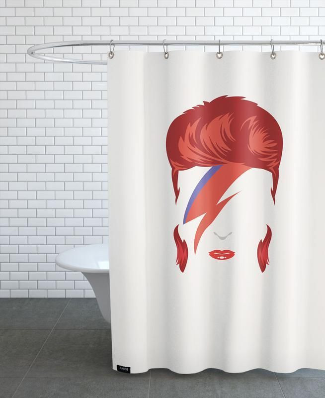 Bowie Bathroom Shower Curtain By Judithzzyuko Custom Design  High Quality Meaningful Gift