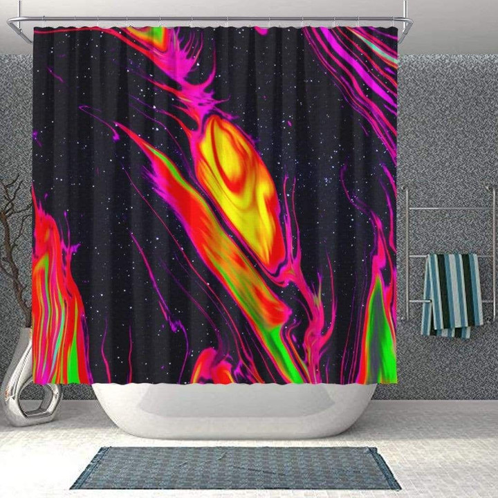 African American Shower Curtain Colors Painting Art Afrocentric Art Bathroom Decor Accessories