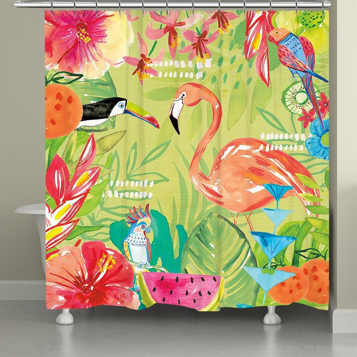 Tutti Fruity Stay Wild Shower Curtain  Custom Design High Quality Bathroom Home Decor