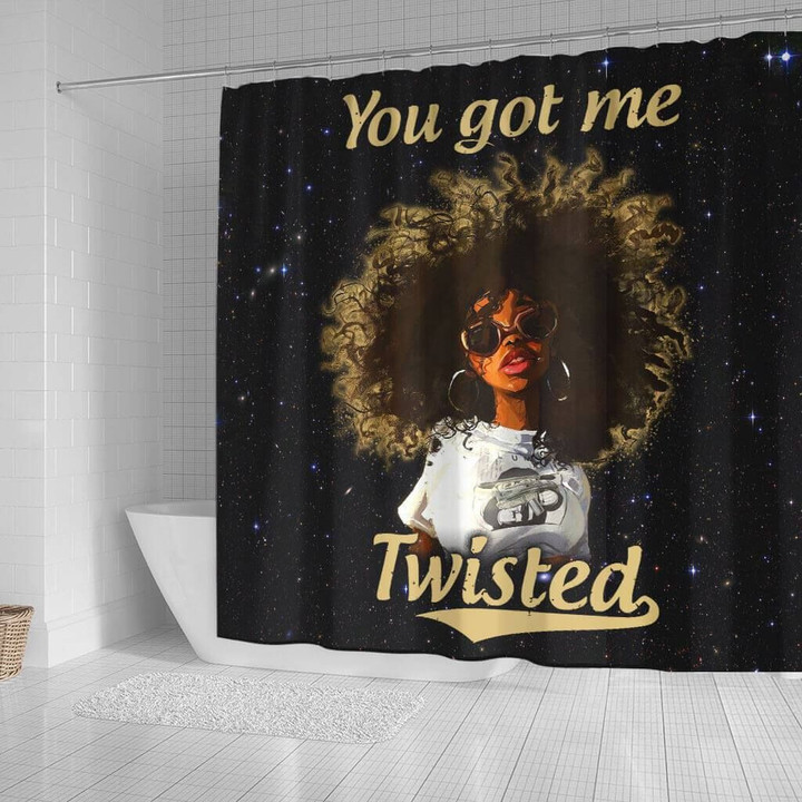 Unique You Got Me Twisted   3D Printed Shower Curtain Bathroom Decor