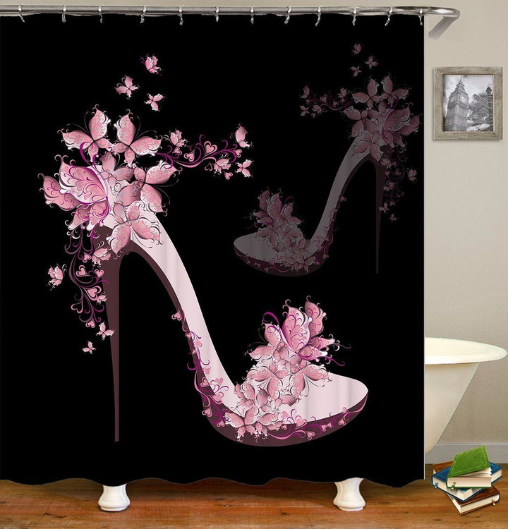 The Flower Clogs Painting 3D Printed Shower Curtain Gift Home Decoration