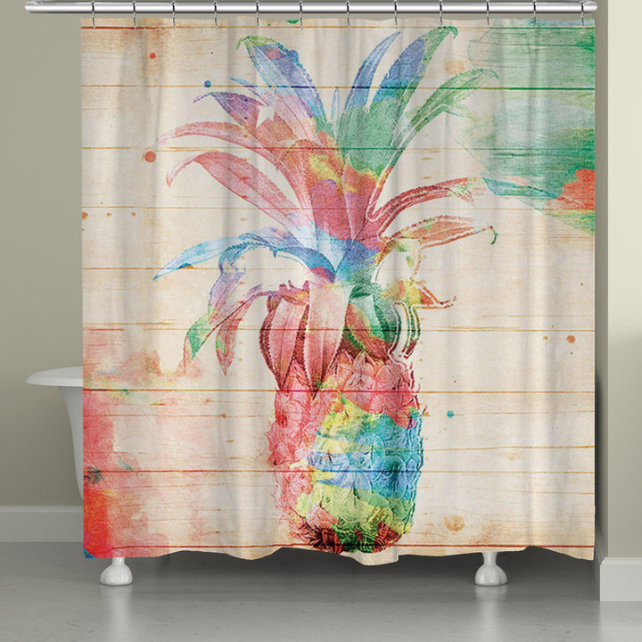 Colorful Pineapple Shower Curtain  Custom Design High Quality Bathroom Home Decor
