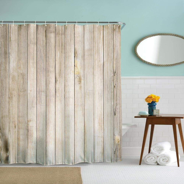Rustic Country Vintage Wood Door 3D Printed Shower Curtain Gift Home Decor
