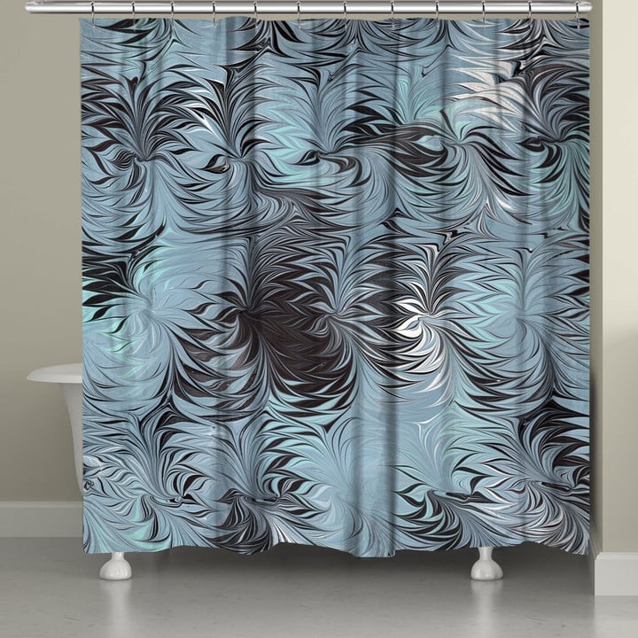 Hypnotic Blue Marble Shower Curtain Custom Design High Quality Home Bathroom Decor Special Gift