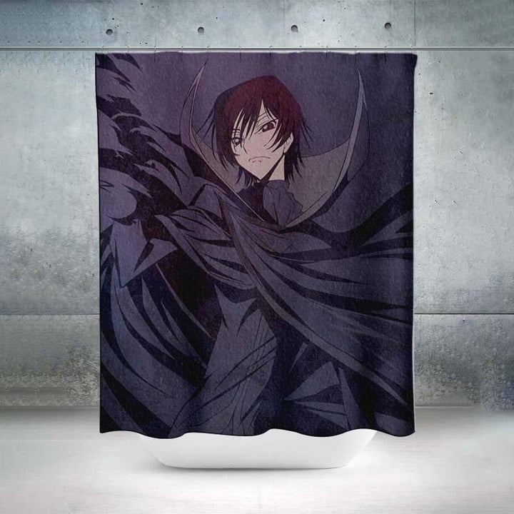 Lelouch In Darkness Shower Curtain - Code Geass 3D Printed Shower Curtain
