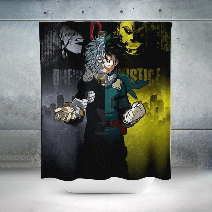 One-Justice-Kv Shower Curtain - My Hero Academia 3D Printed Shower Curtain