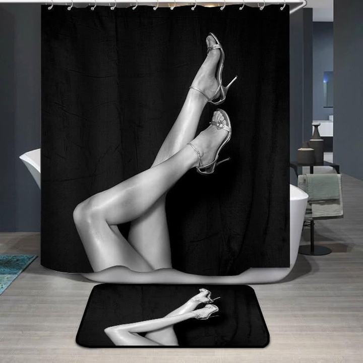 Beautiful Legs In Black And White Shower Curtain