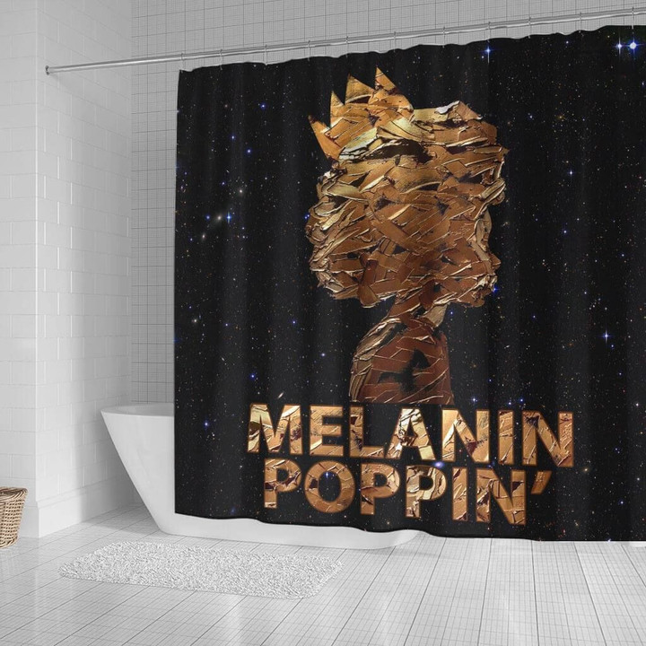 Trendy Melanin Poppin' Shades   3D Printed Shower Curtain Bathroom Decor