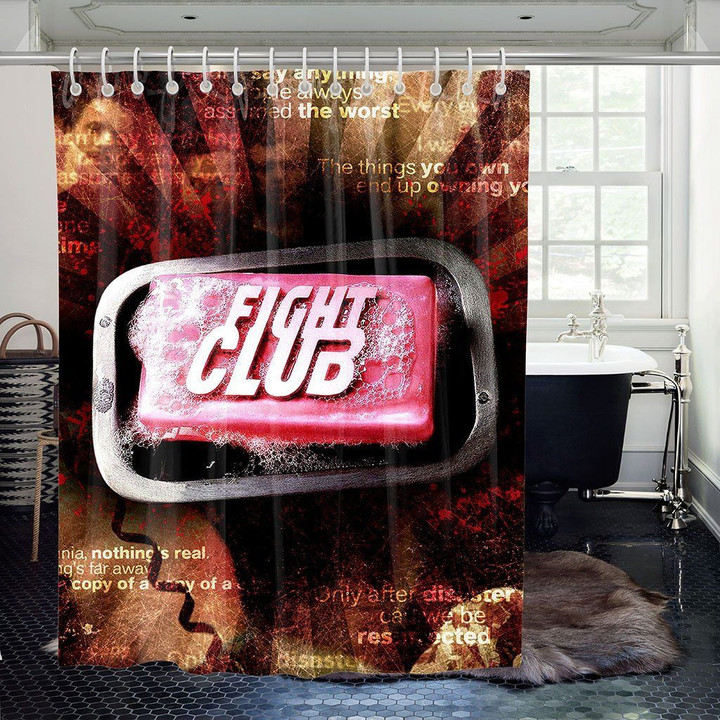 Fight Club Soap Brad Pitt   Shower Curtain Bathroom Decor Fashion Design Special Gift