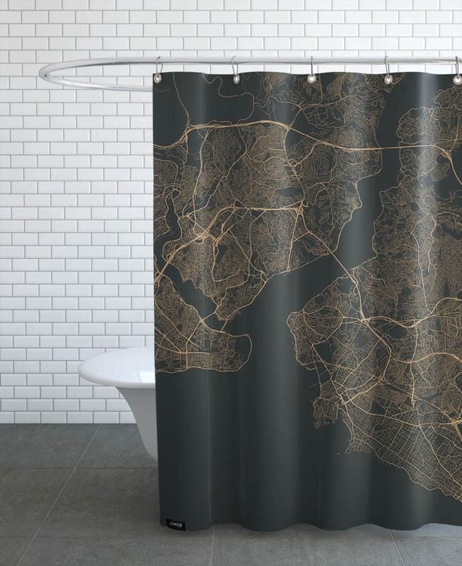 Traffic Istanbul Brown Shower Curtain Custom Design  High Quality Meaningful Gift