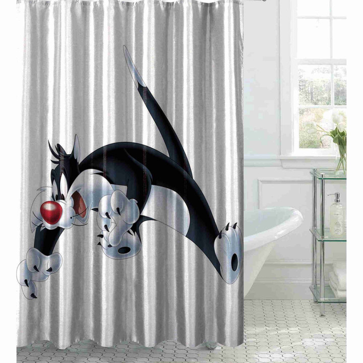 Sylvester Fictional Cartoon Characters  Bathroom Shower Curtain Home Decoration