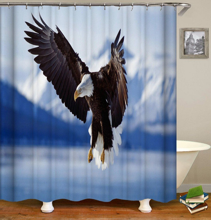 Eagle Blue Sky 3D Printed Shower Curtain Home Decor Gift Idea