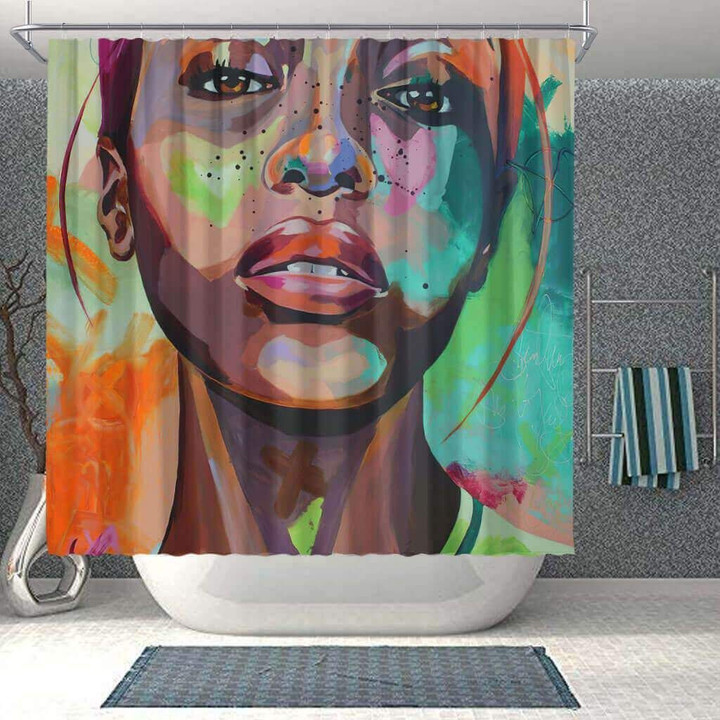 Cute African Style 3D Printed Shower Curtain Bathroom Decor