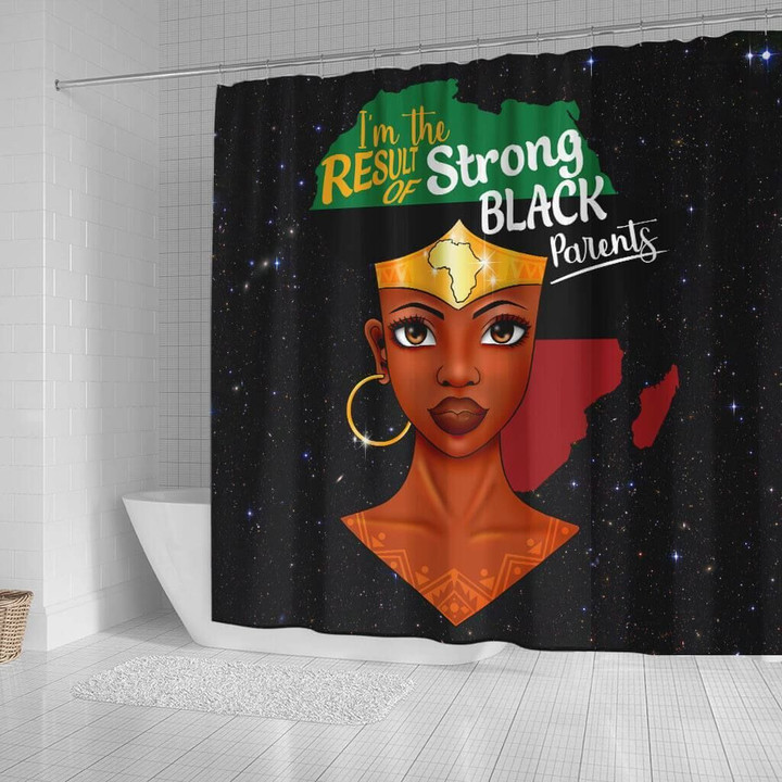 Fancy I'M The Result Of Strong Black Parents  3D Printed Shower Curtain Bathroom Decor