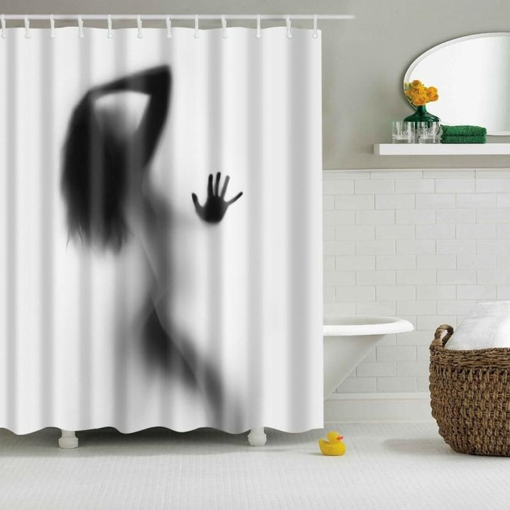 Sexy Girl Bathing Naked 3D Printed Shower Curtain  Home Decor Gift