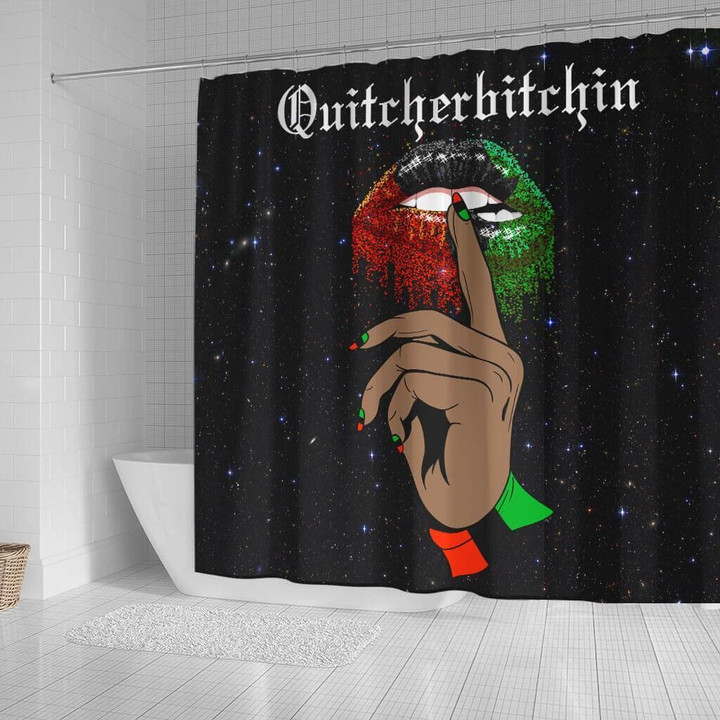 Cute Quiteherbitchin Afro Pride Black African American 3D Printed Shower Curtain Bathroom Decor