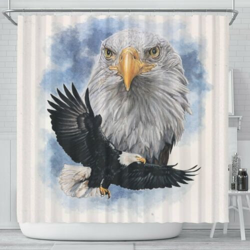 American Bald Eagle Bird 3D Printed Shower Curtain