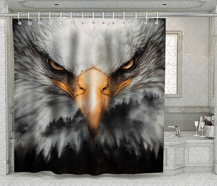 Forest In Eagle Shower Curtain