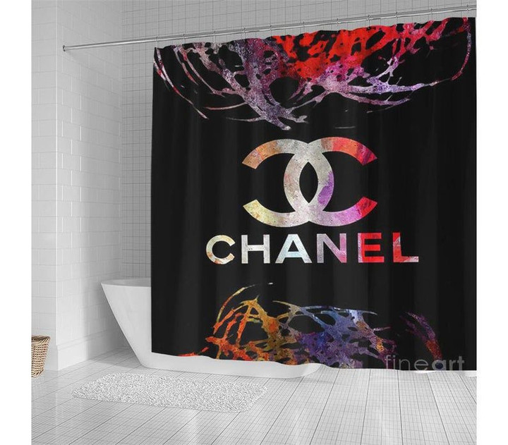 Chanel Type 32 Shower Curtain Waterproof Luxury Bathroom Mat Set Luxury Brand Shower Curtain Luxury Window Curtains
