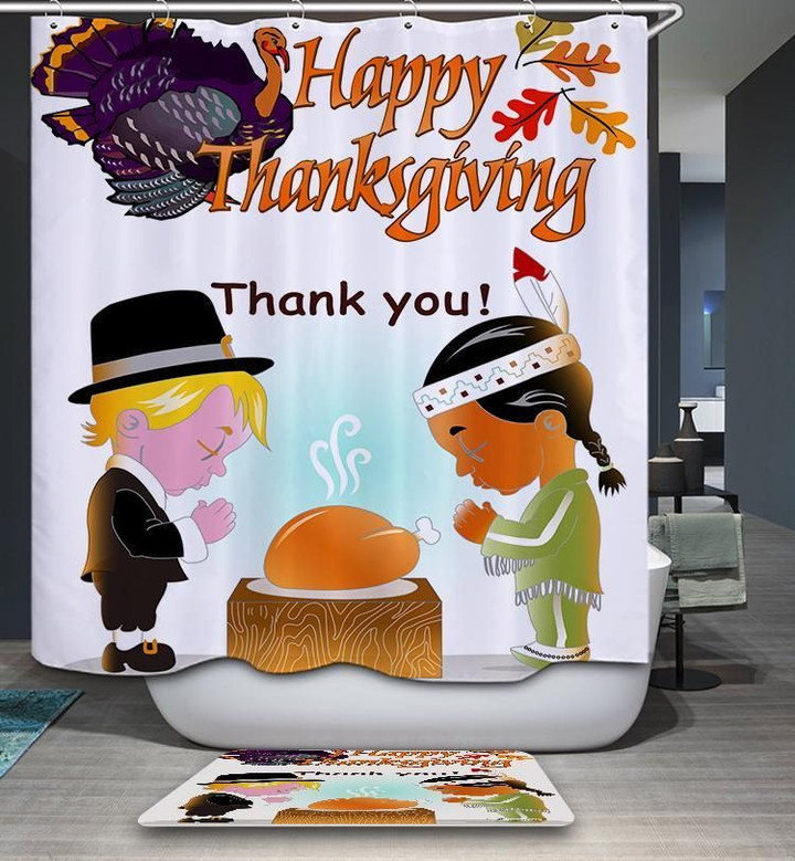 Thanksgiving Traditions Thankful Behavior Shower Curtains Bathroom Decor