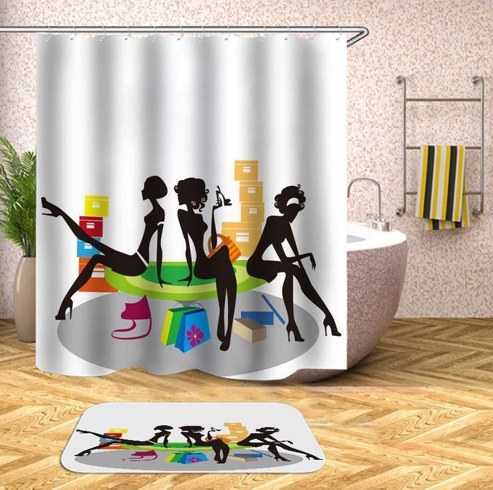 Shopping Relax 3D Printed Shower Curtain Home Decor Gift Idea