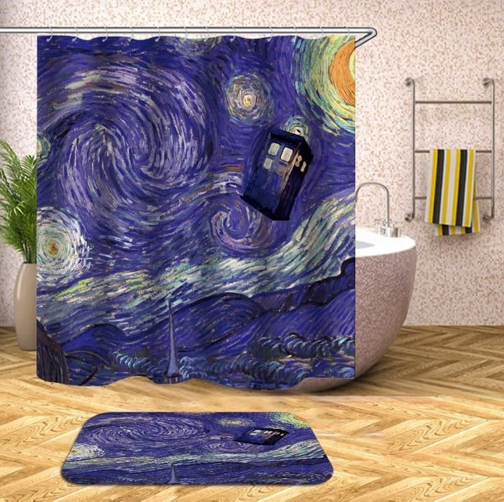 Art Shower Curtains Fabric Human Skeleton Purple Polyester Cloth Bathroom Curtains